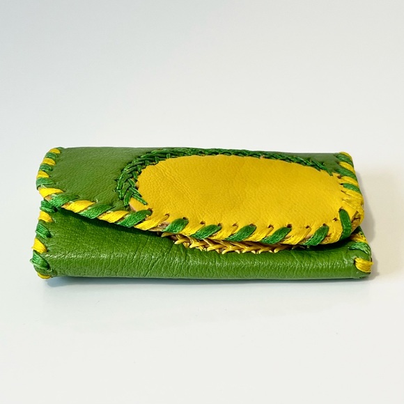 Handmade Leather Trifold Key Ring and Card Holder Case - Picture 2 of 10